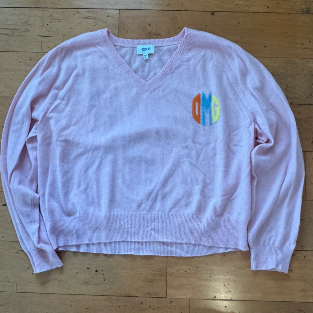 Pink V-Neck Sweater